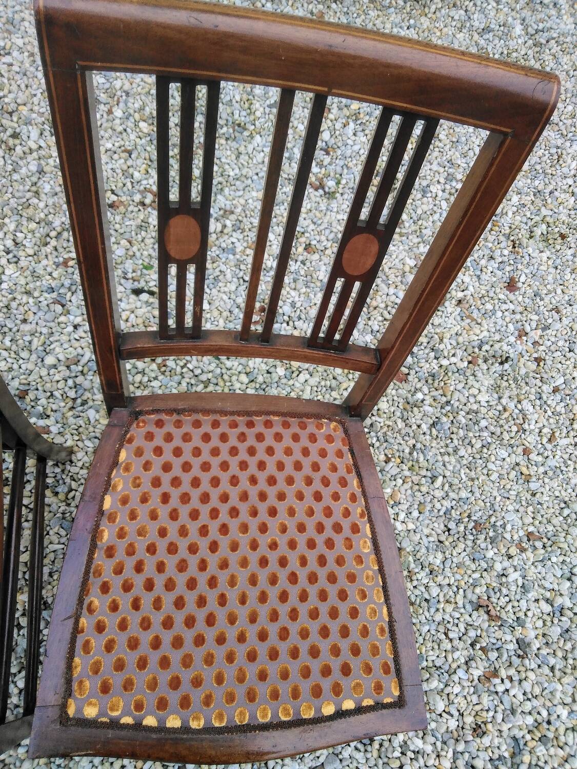Pair of mahogany chairs 1920