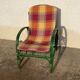 Fauteuil rotin vert