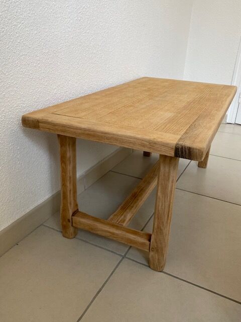 Table basse de ferme bois décapé
