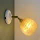 Applique globe vintage en verre de Clichy rose