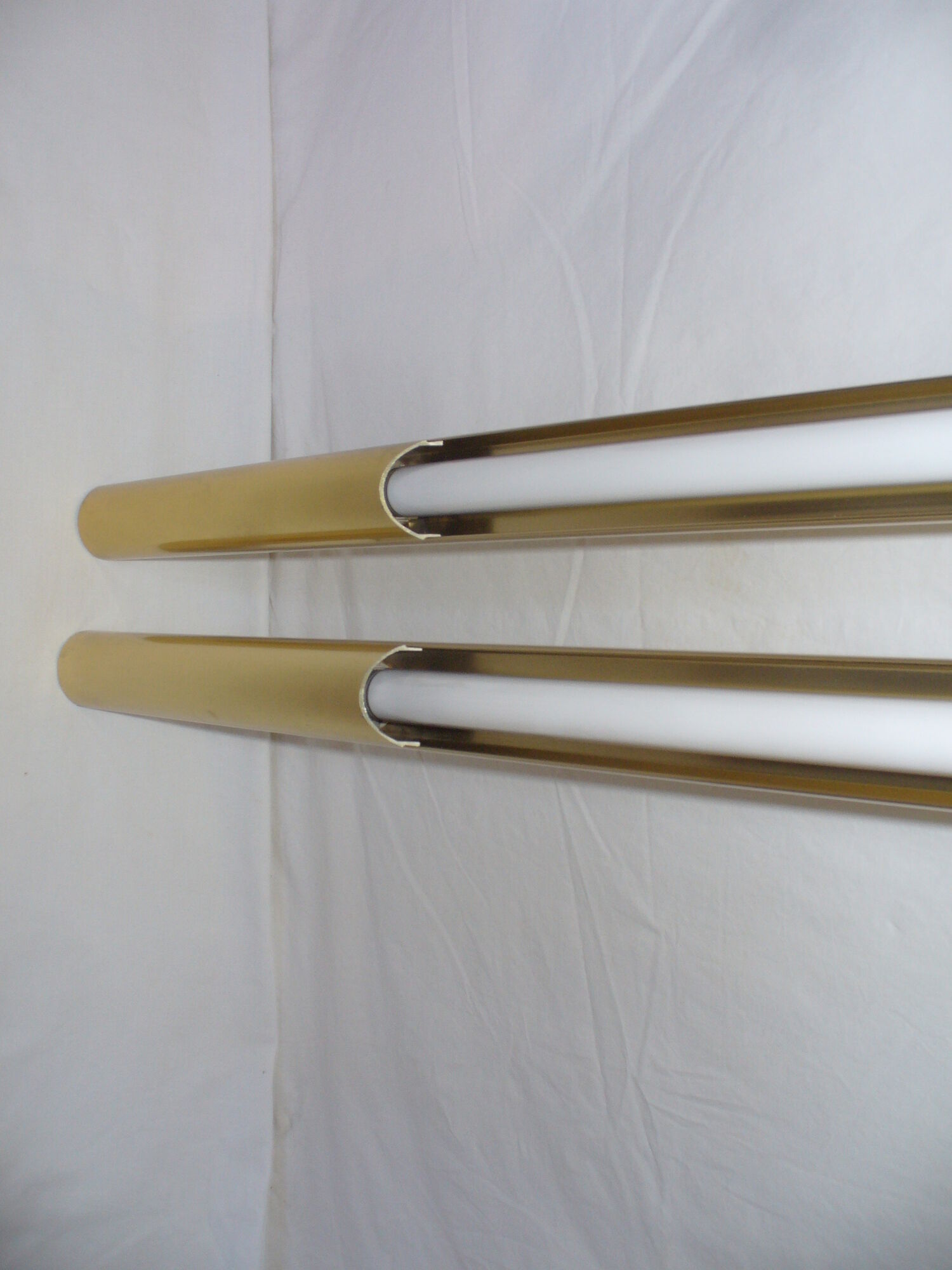 Pair of tubular ceiling lights 1970
