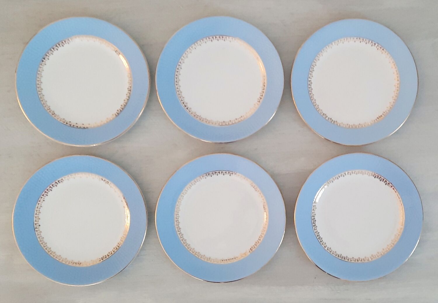 Dessert Plates and Hollow Dishes in Earthenware Café Gilbert by Moulin des Loups Vintage