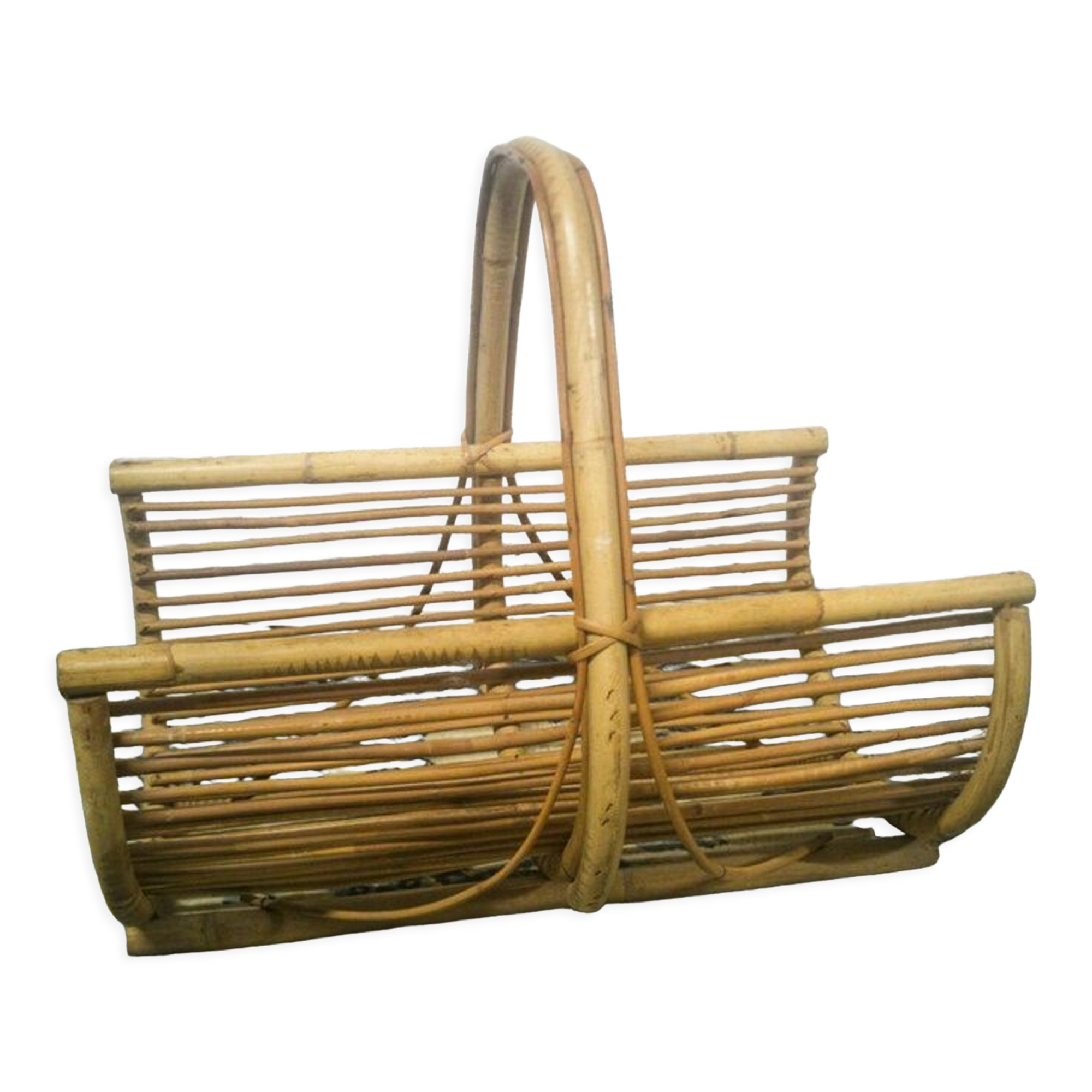 Rattan log basket