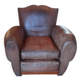 Vintage large club armchair moustache model