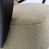 1940s Restored  Wing Armchair in Boucle Fabric ,Czechoslovakia