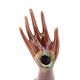 Handmade ring sizer or vase in brown ceramic, Vallauris