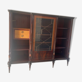 Marquetry display cabinet