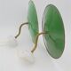 Duo of enamelled sheet metal sconces