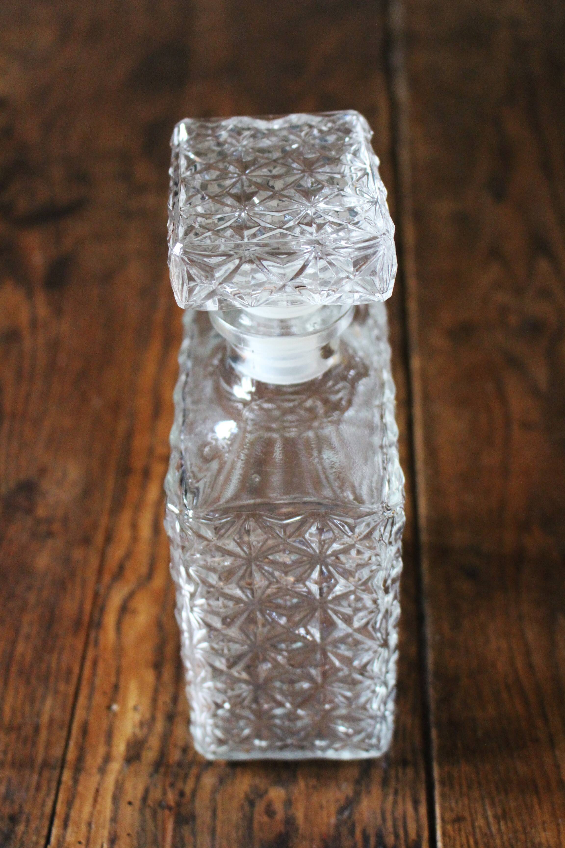 Carafe à whisky en cristal étoiles années 80