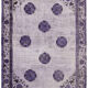 Hand-knotted antique oriental 1970s 216 cm x 320 cm purple carpet