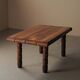 Modernist table in oak and walnut, France, Art Deco, circa 1940.