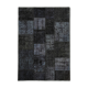 Handmade turkish overdyed 171 cm x 243 cm black patchwork carpet