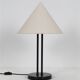 Big black Hustadt table lamp with pointed shade / 1970s / 1980s / postmodern design