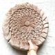 Vintage pleated velvet cushion