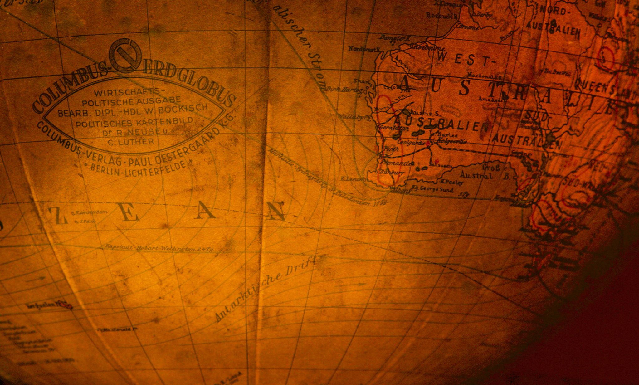 Columbus globe. Edited by Oberrealsch uldirektor Dr. R. Neuse.