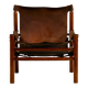 Hungarian calf leather lounge chair