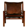 Hungarian calf leather lounge chair