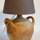 Vintage handmade pottery lamp