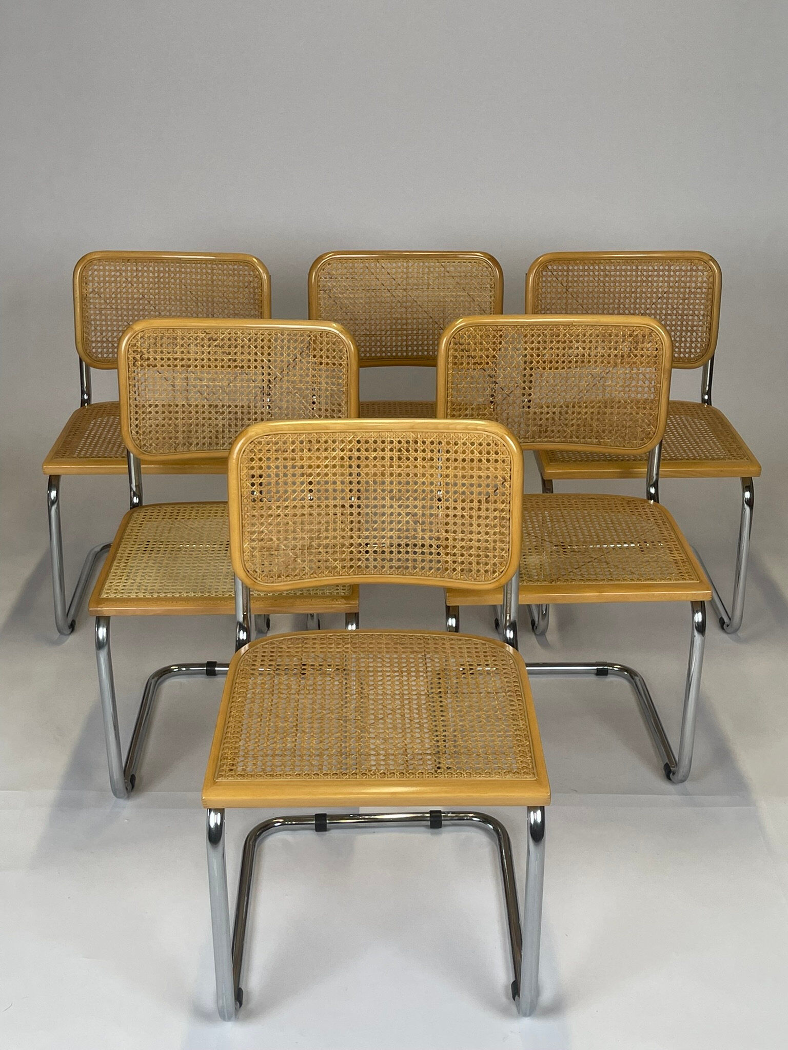 Set of 6 Marcel Breuer B32 model chairs