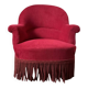 Napoleon III crapaud armchair in deep burgundy velvet