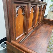 Gothic Revival Wooden Bench