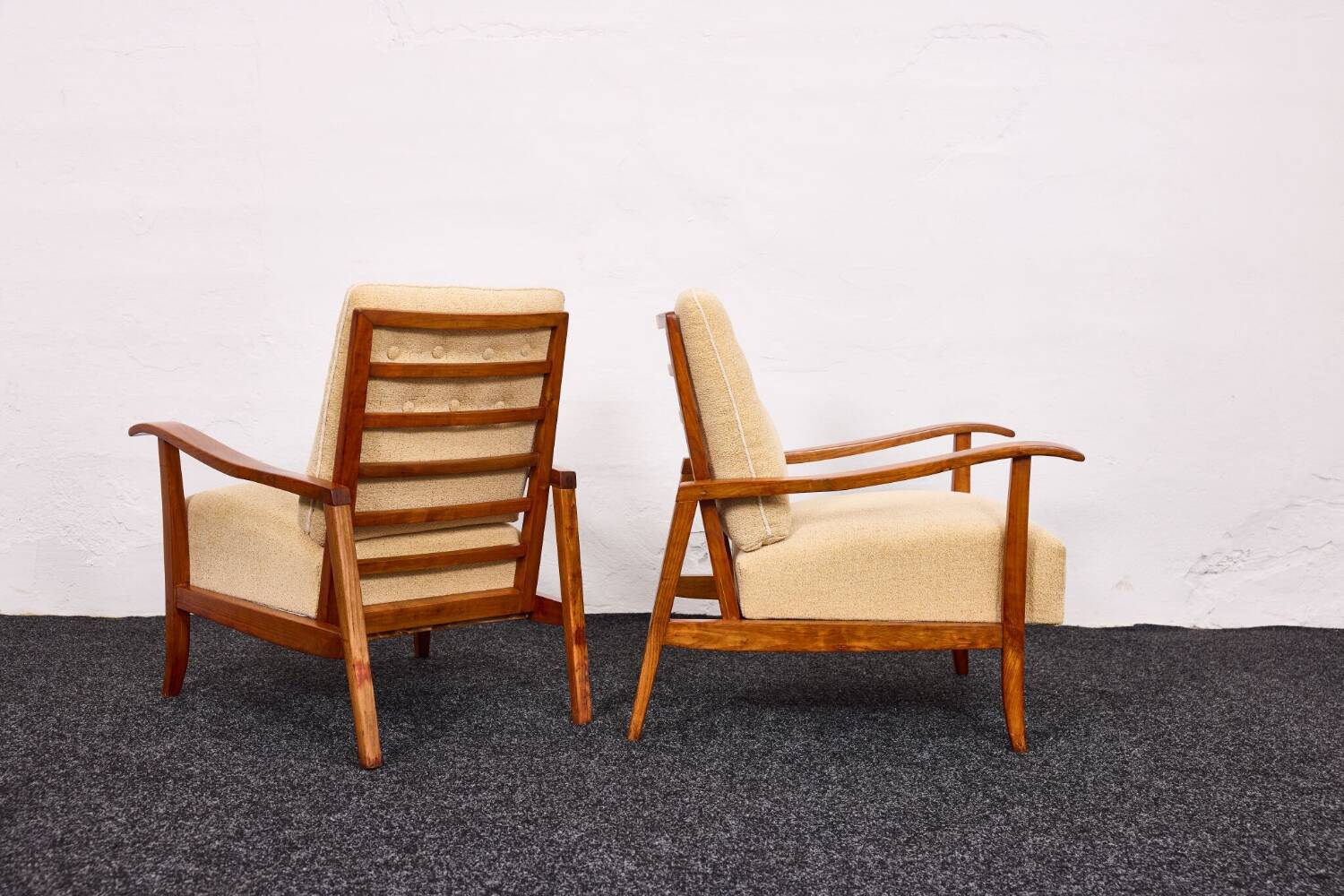 Paire de fauteuils vintage – Attributés à Károly Nagy, Hongrie, années 1940