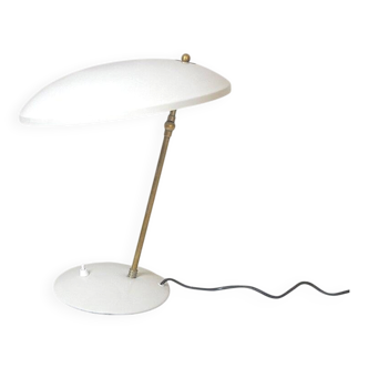 Mid-Century table lamp in aluminium and brass, Italy, 1950s