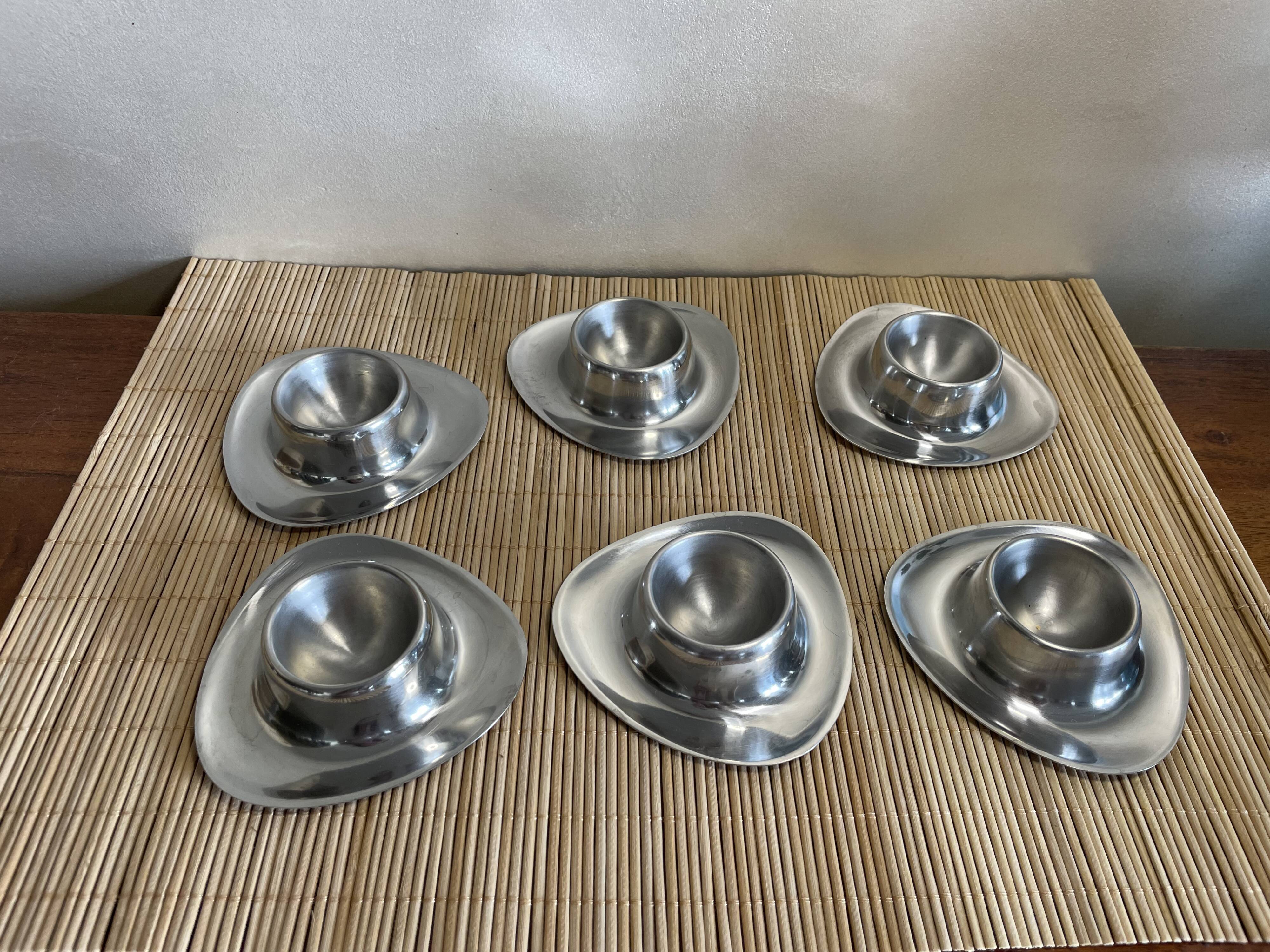6 stainless steel shells