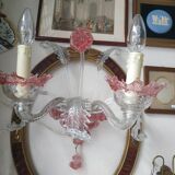 Wall sconce Murano gold and rose