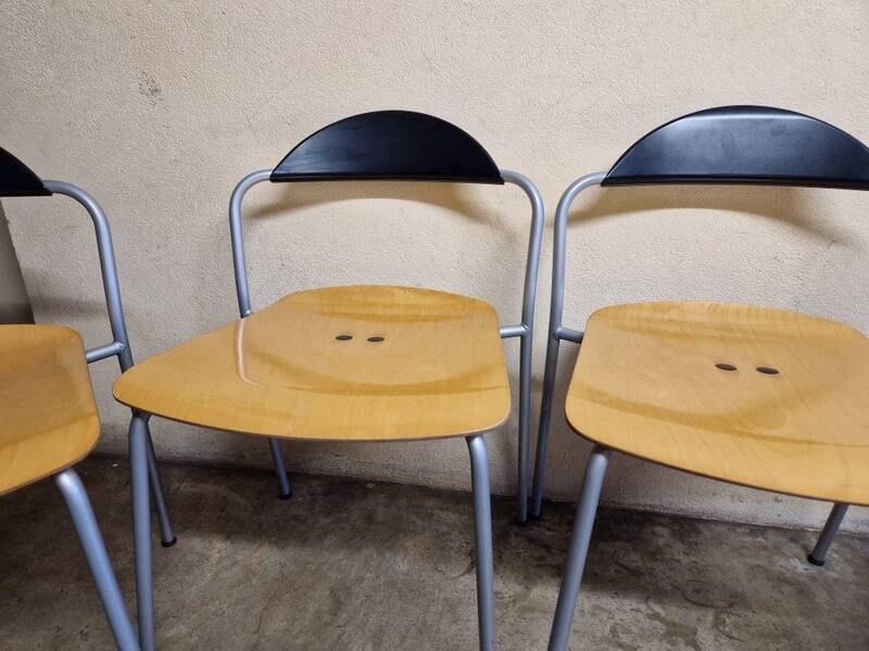 Vico Magistretti for Fritz Hansen - Set of 4 beech chairs MB9918