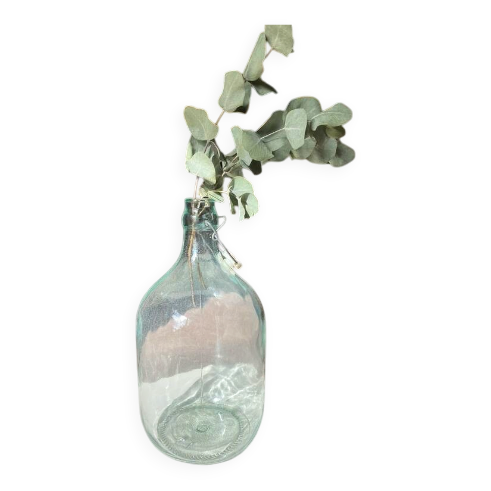 Transparent glass bottle