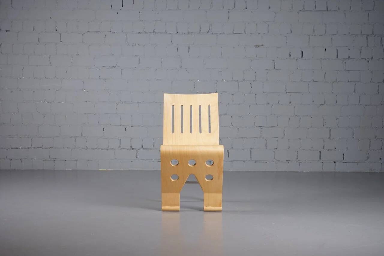 Postmodern plywood chair