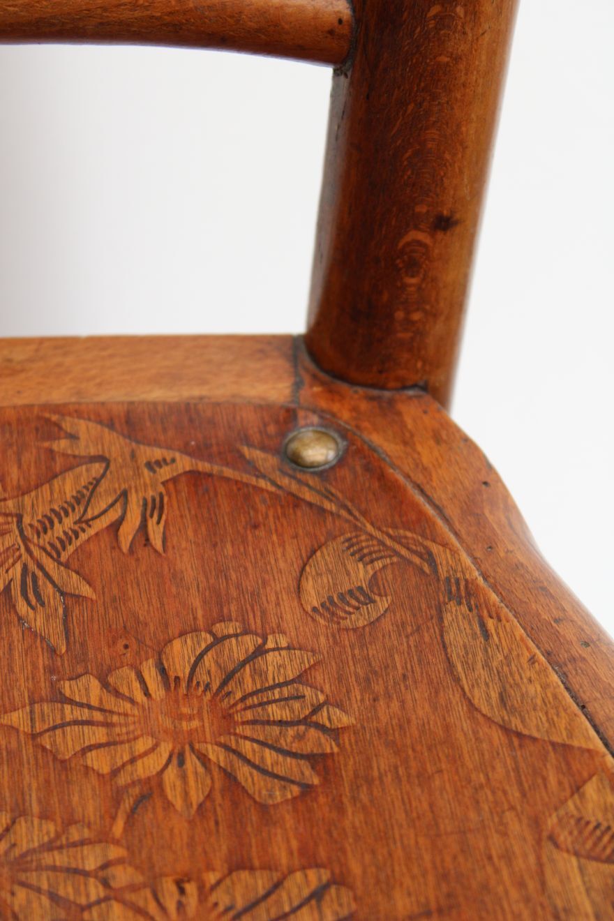 Embossed bistro chair