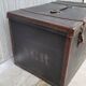 Leather travel trunk from the 1900s