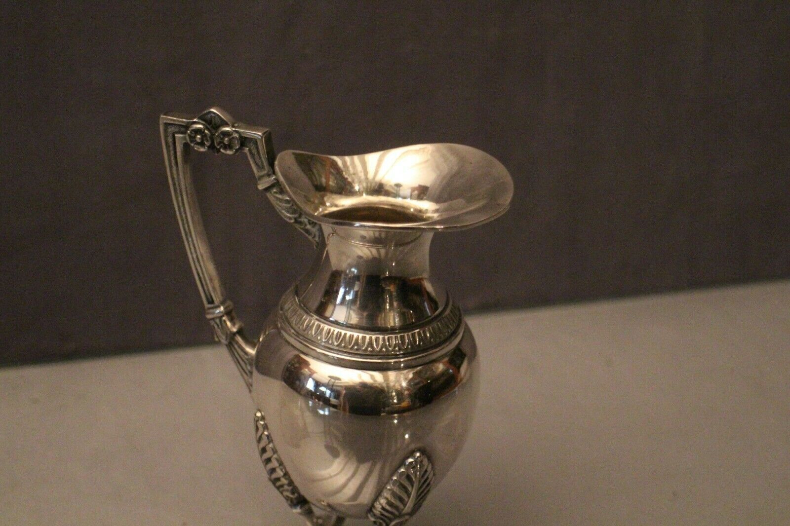Empire-style silver metal milk pot