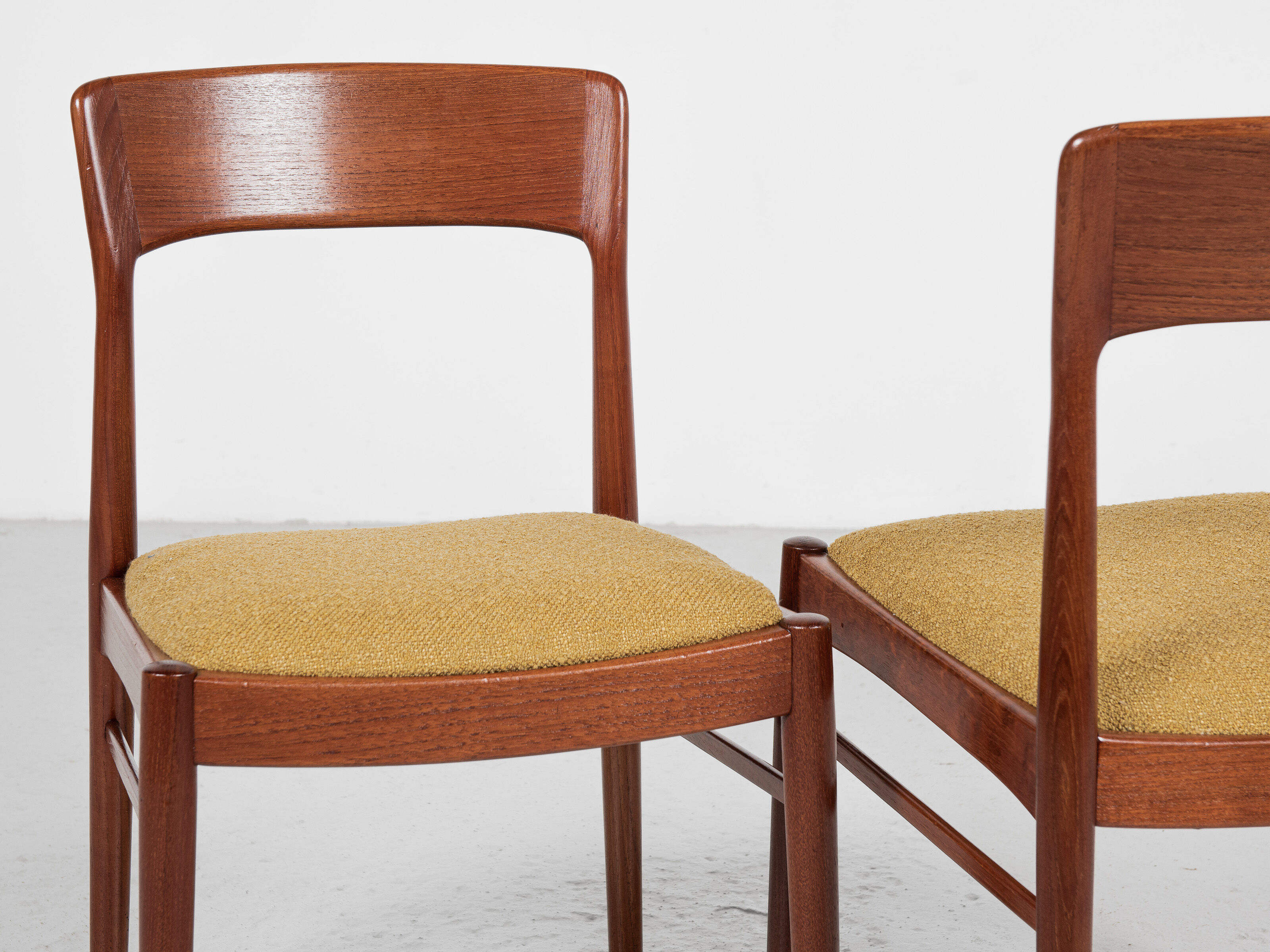 4 dining chairs in teak by Henning Kjaernulf for Korup Stolefabrik 1960s