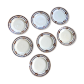 Set de 7 assiettes Creil Montereau