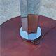 Lamp of the 70s in chrome metal original lampshade