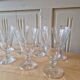 Set of 10 vintage 1970s crystal water or wine glasses