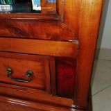 Furniture hifi showcase in massive merisier