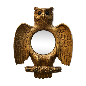 Miroir sorcière forme hiboux vintage 28x38cm