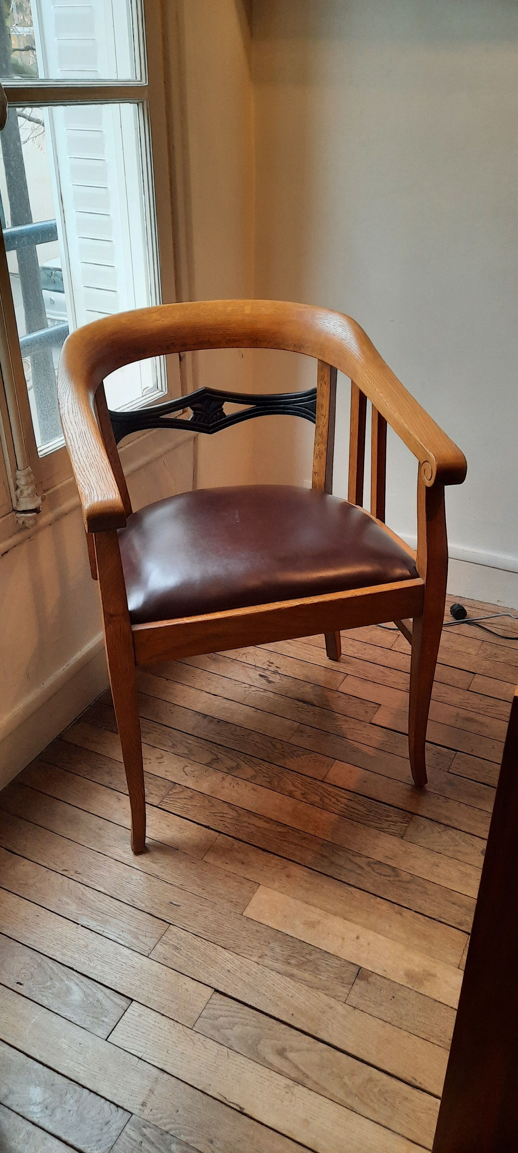 Office chair, oak, circa 1910
