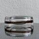 Timeless Murano glass valet tray in clear and brown glass 1970's