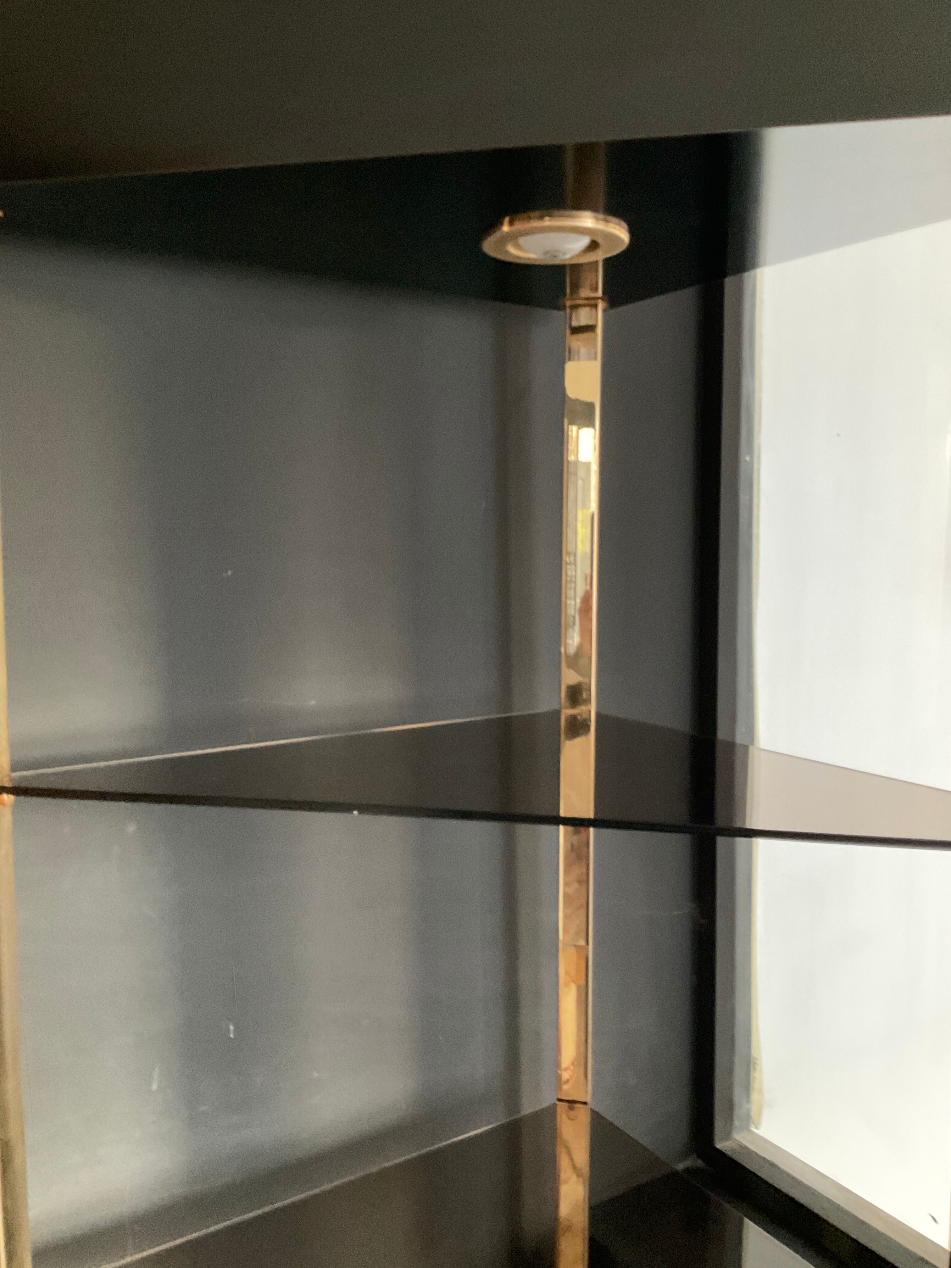 70s brass light shelf
