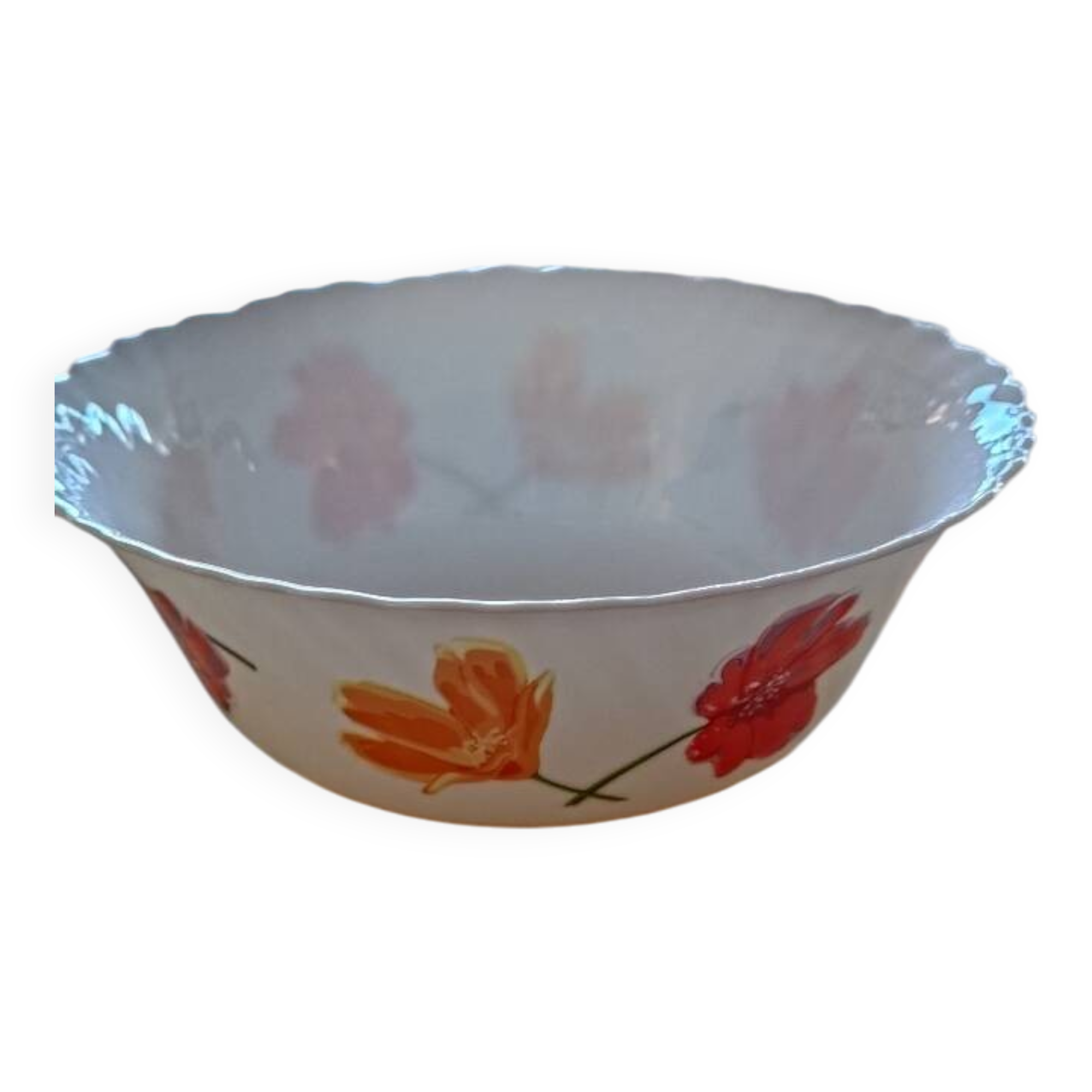 A Luminarc floral salad bowl