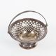 Silver-plated metal bowl basket