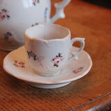Hand-painted floral porcelain mocha service