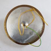 Plafonnier vieil or cristal Lucien Gau