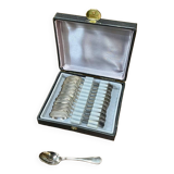 Series of 12 teaspoons in silver metal with their box