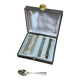 Series of 12 teaspoons in silver metal with their box